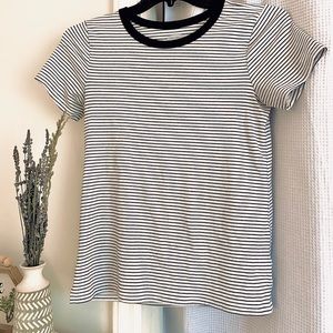 Slim Fit Black and White Stripe shirt